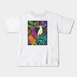 Tropical Parrots in the Jungle Kids T-Shirt